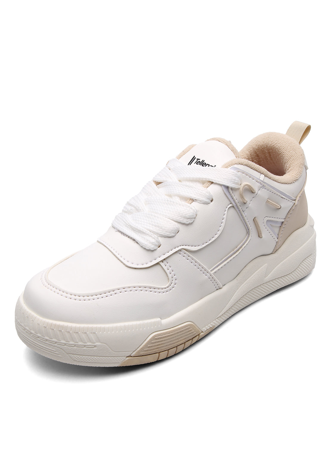 Tenis Sneakers Dama Beige-Marfil Tellenzi 102