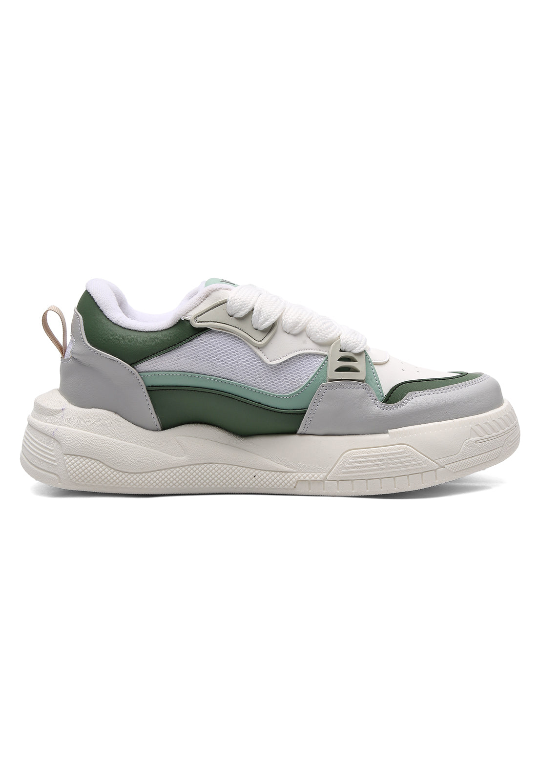 Tenis Sneakers Dama Marfil-Verde Tellenzi 150