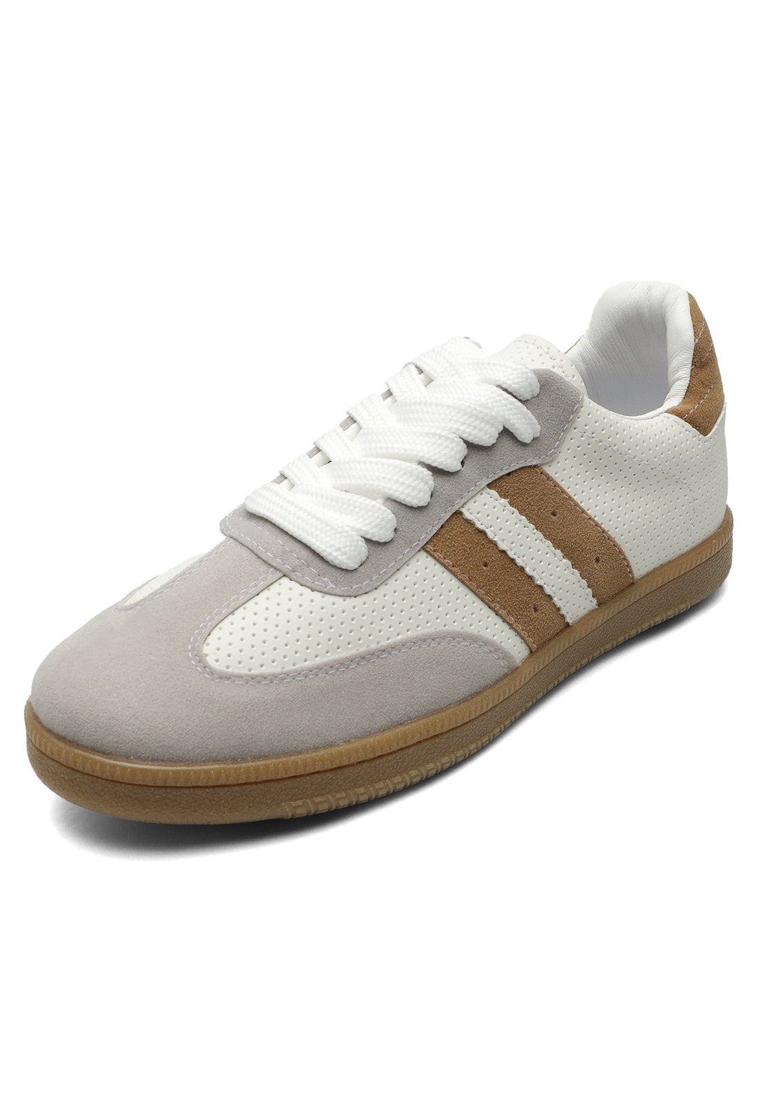 Tenis Hombre Blanco-Café Tellenzi 3980