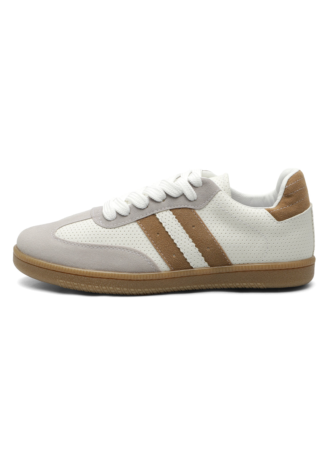 Tenis Hombre Blanco-Café Tellenzi 3980