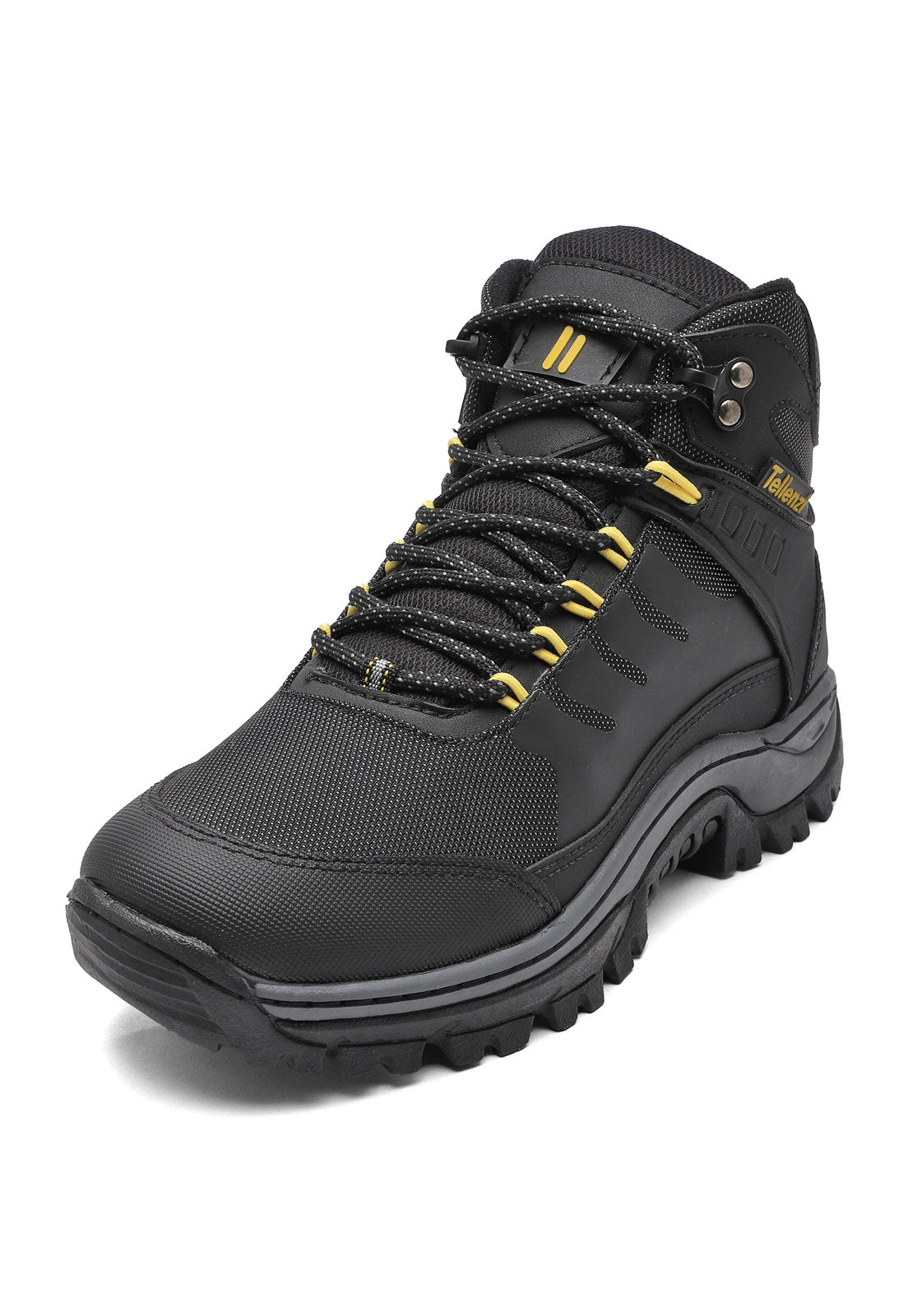 Bota Hombre Outdoor Negro-Amarillo Tellenzi 7-144