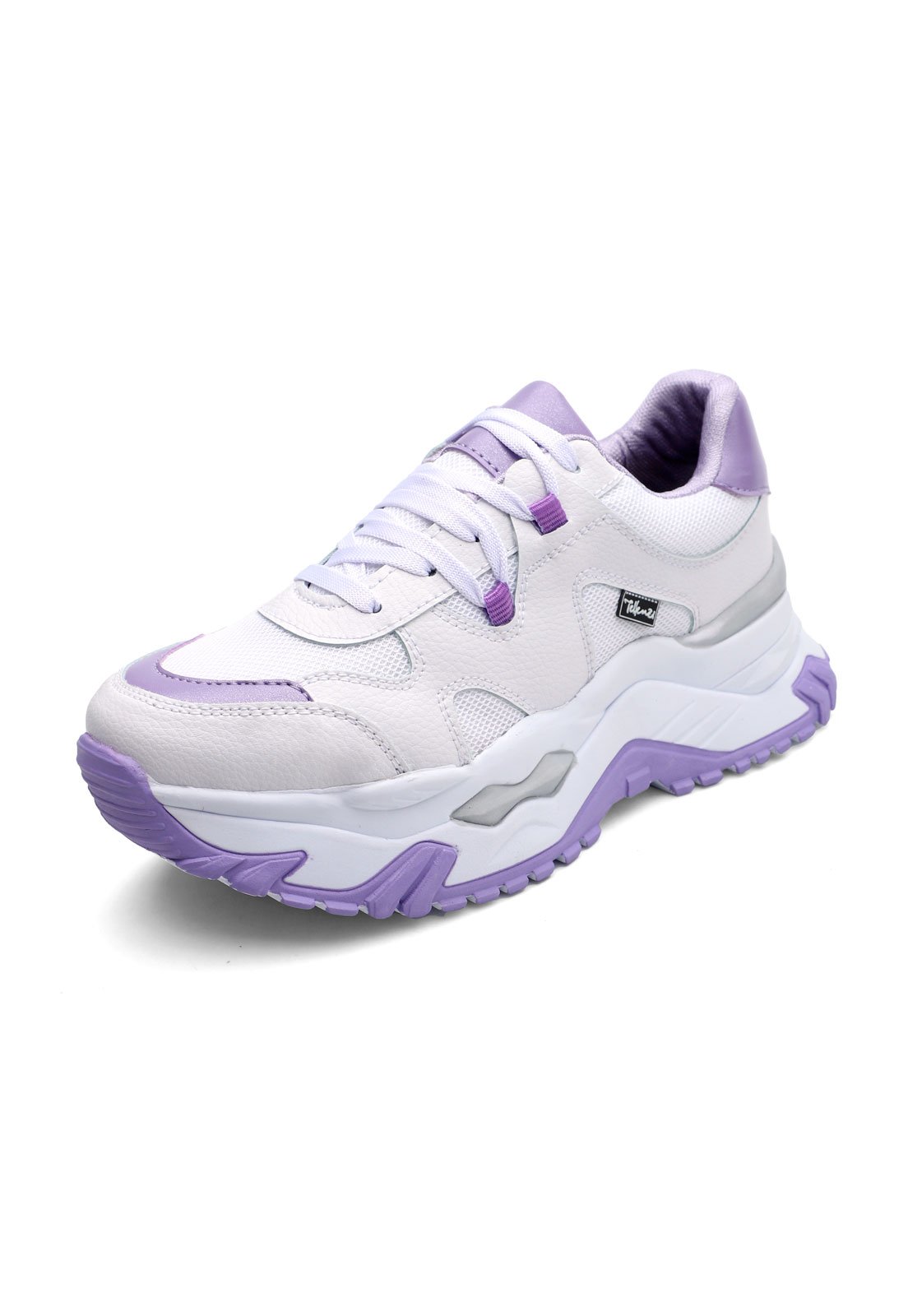 Tenis Sneakers Dama Blanco-Lila Tellenzi 4858