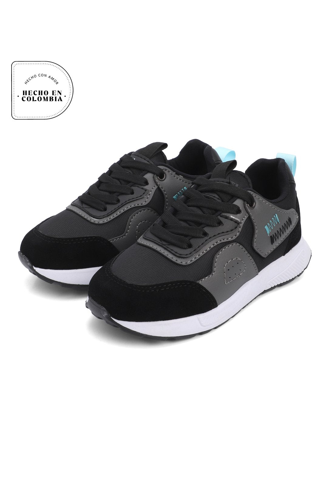 Tenis Infantil Negro-Azul Tellenzi 436