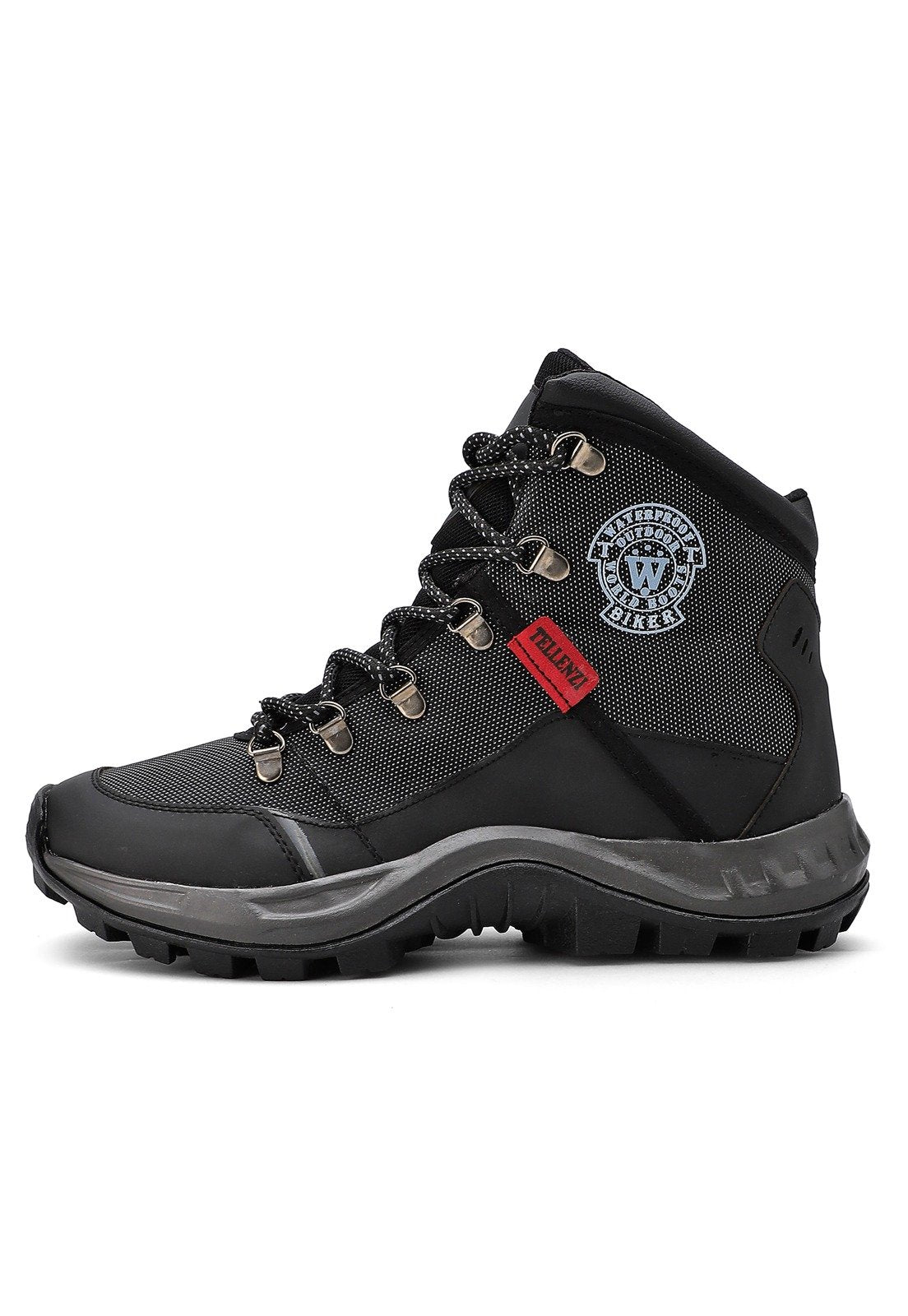 Bota Hombre Outdoor Negro-Gris Tellenzi 11610