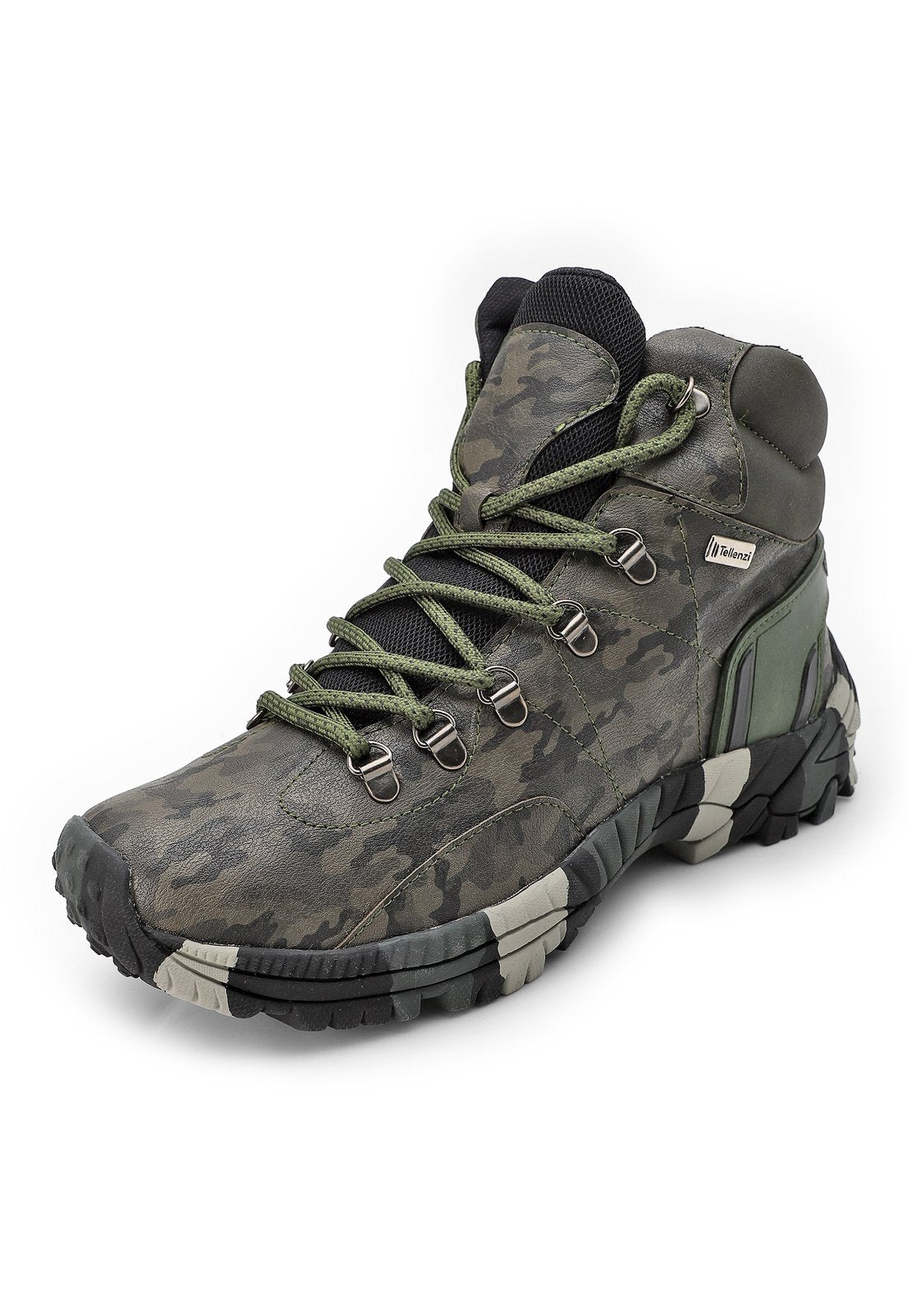 Bota Hombre Outdoor Verde Tellenzi 11200