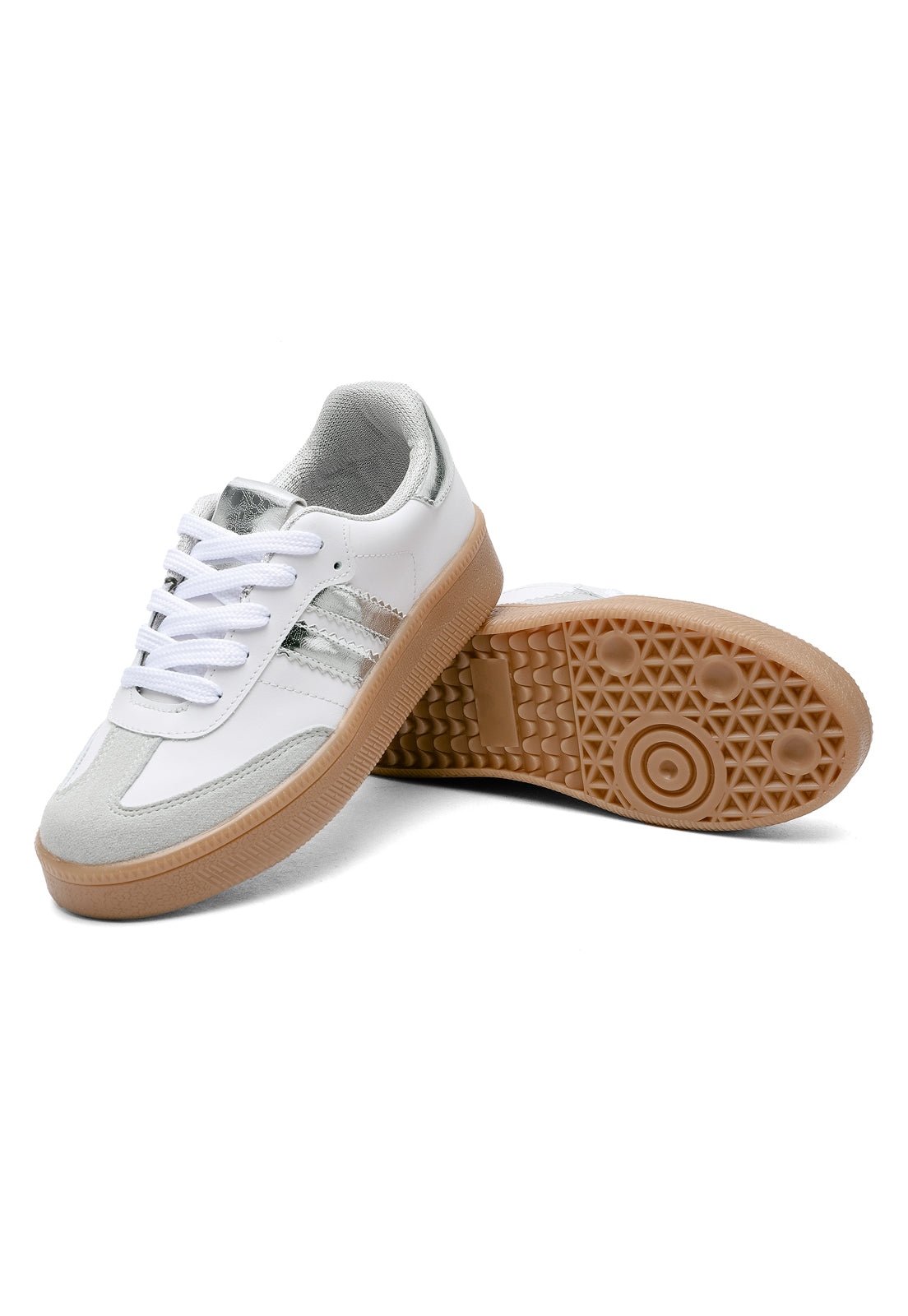 Tenis Dama Blanco-Plata Tellenzi Brazil